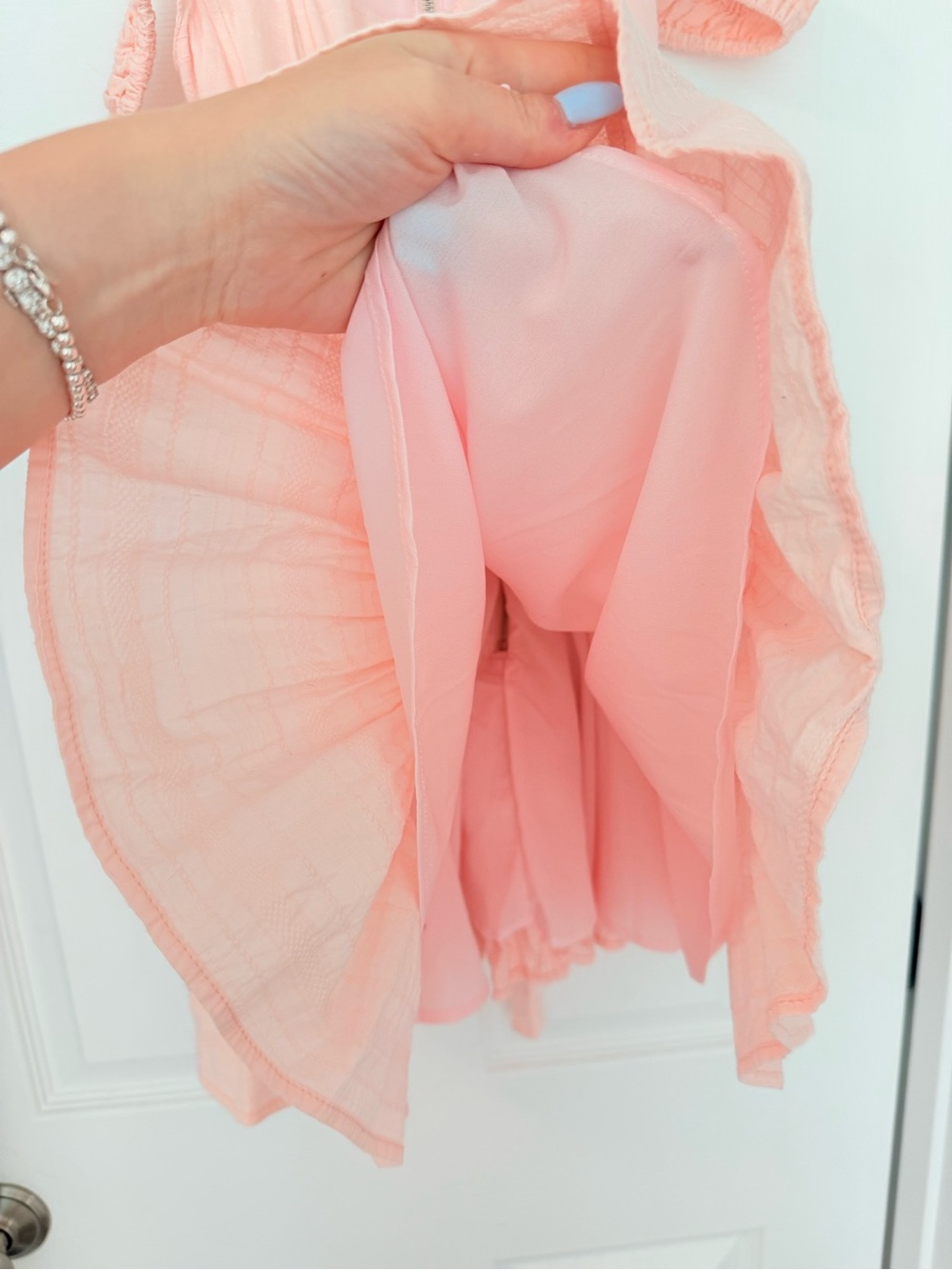 Sugar Thrillz Pink Off-Shoulder Tiered Mini Dress - Picture 6 of 8